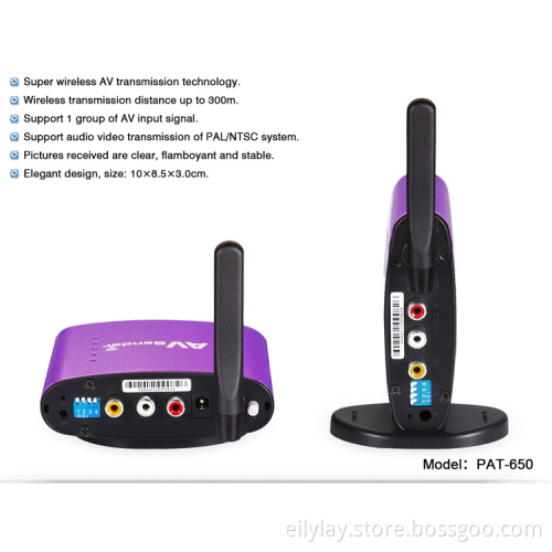 PAKITE CCTV Camera Video Transmitter Wireless Sharing TV Audio Video Transmitter and Receiver